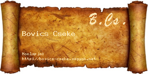 Bovics Cseke névjegykártya